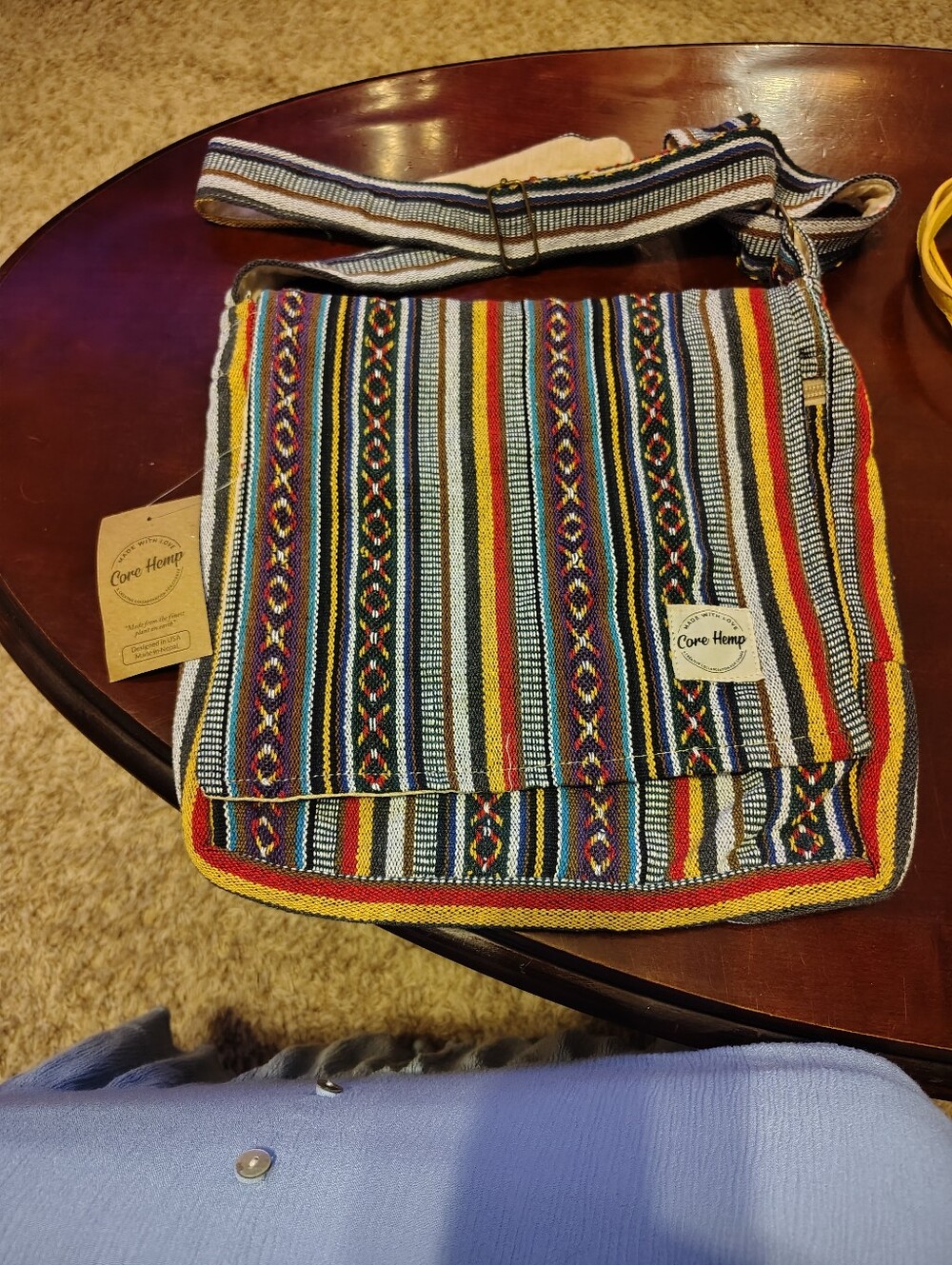 Core Hemp Crossbody Messenger Bag